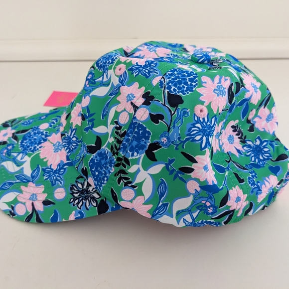 NWT! Lilly Pulitzer Run Around Hat In Spearmint Gold Till You Drop Accessoriesf - Picture 3 of 10